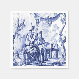 Blue and White Chinoiserie Decoupage Pappersservett