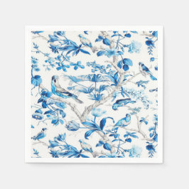 Blue and White Chinoiserie Decoupage Pappersservett