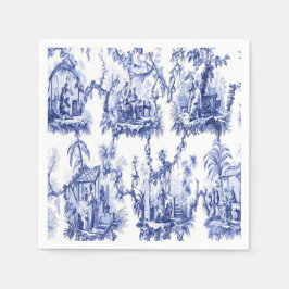 Blue and White Chinoiserie Decoupage Pappersservett