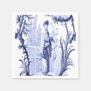 Blue and White Chinoiserie Decoupage Pappersservett
