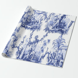 Blue and White Chinoiserie Decoupage Presentpapper