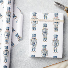 Blue and White Chinoiserie jul Nutcracker Presentpapper