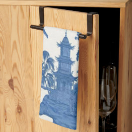 Blue and White Chinoiserie Kökshandduk