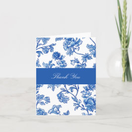 Blue and White Chinoiserie Möhippa Tack Kort