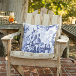 Blue and White Chinoiserie Patio Kudde