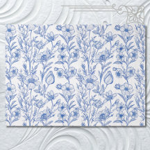 Blue and White Chinoiserie Wildblomma