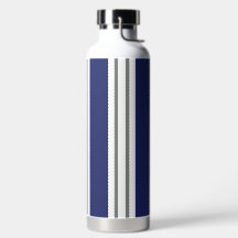 Blue and White Coastal Stripes