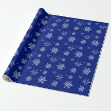 Blue and White Delicate Snowflake Christmas