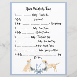 Blue and White Gingham Baby Shower Game