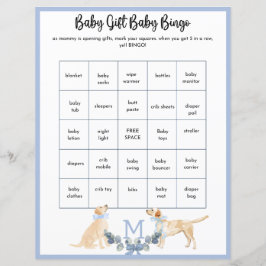 Blue and White Gingham Baby Shower Game