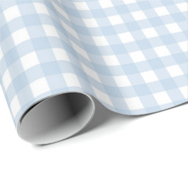 Blue and White Gingham Presentpapper