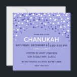 Blue and White Hanukkah Stars Inbjudningar<br><div class="desc">Ljusblå inbjudan med vita och blå stjärnor i toppen.</div>