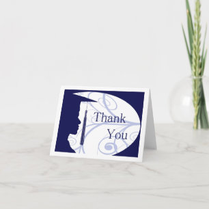 Blue and White Man Silhouette Tack Kort