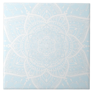 Blue and White Mandala - Loergann i Arktis Kakelplatta