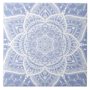 Blue and White Mandala - Loergann in Blueberry Kakelplatta