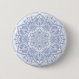 Blue and White Mandala - Loergann in Blueberry Knapp