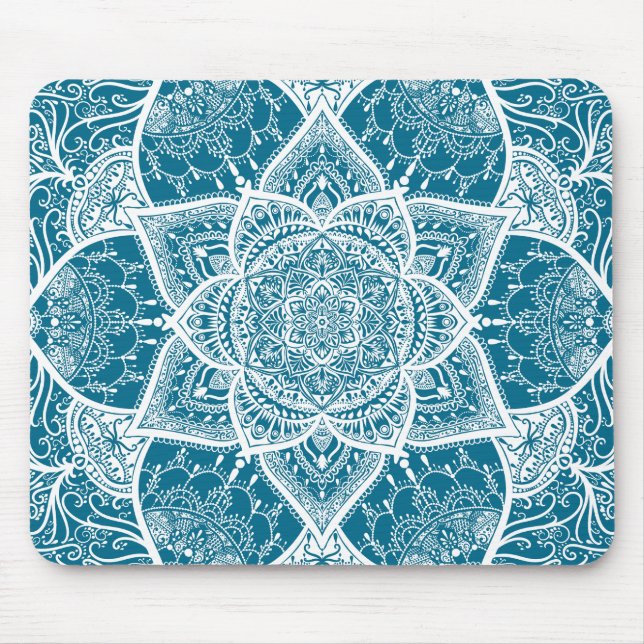 Blue and White Mandala - Loergann in Woad Musmatta (Framsidan)