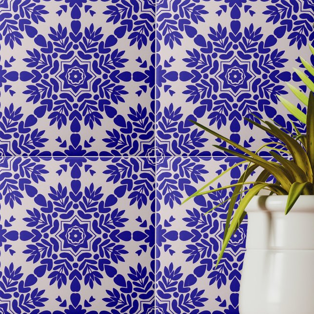 Blue and White Mediterranean Azulejo Portugisiska Kakelplatta (Skapare uppladdad)