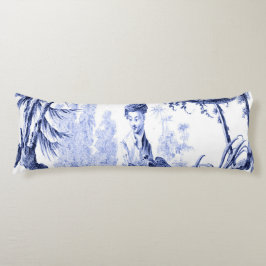 Blue and White Oriental Chinoiserie Kroppskudde