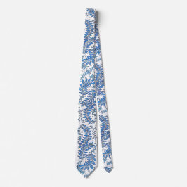 Blue and White Patterned Necktie Slips