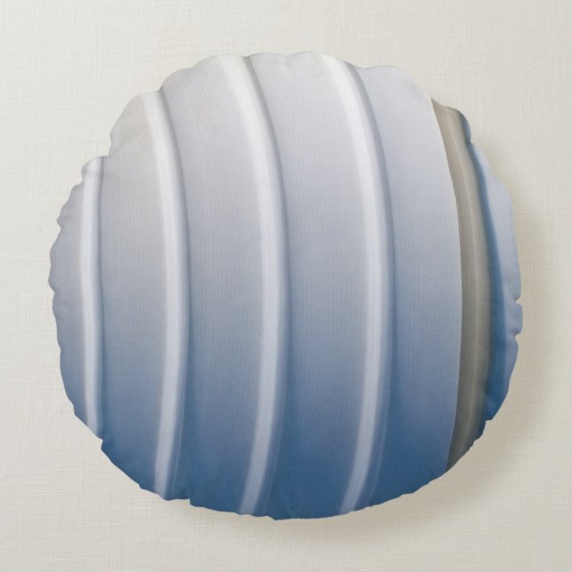 Blue and white plastic container rund kudde (Framsidan)