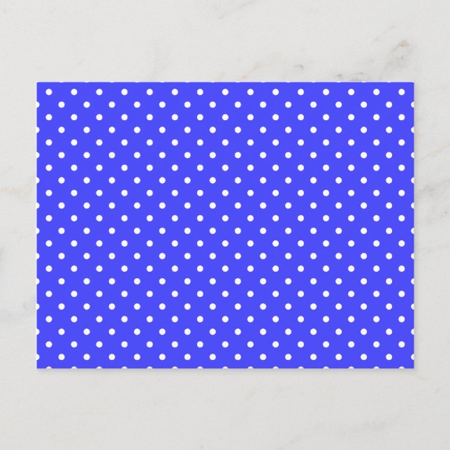 Blue and White Polka dots Vykort (Framsida)