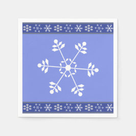 Blue and White Snowflake Napkin #HolidayZ Pappersservett