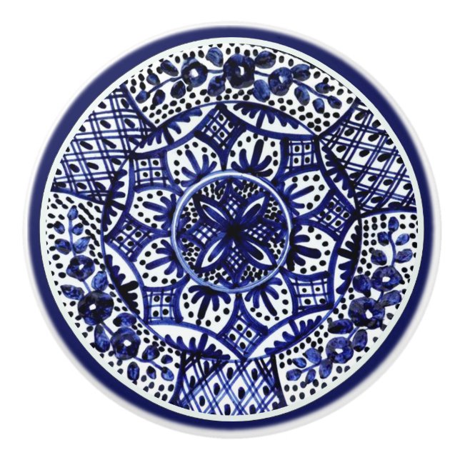 Blue and White Talavera Seis Knopp (Framsidan)