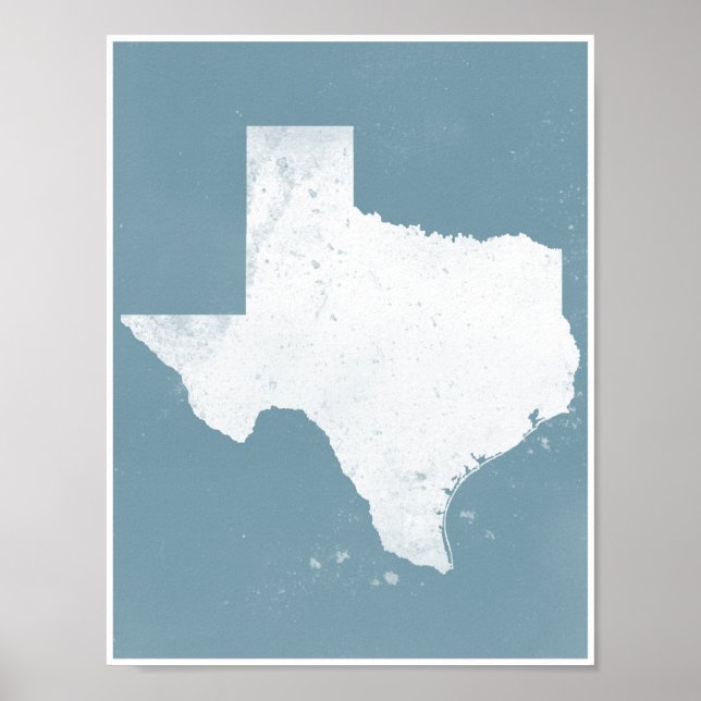 Blue and white Texas Poster (Framsidan)