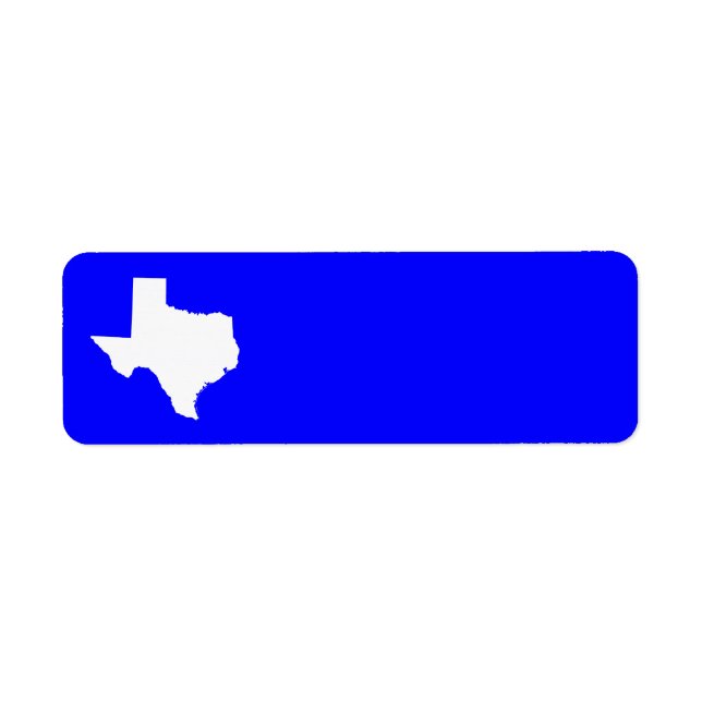 Blue and White Texas Returadress Etikett (Framsidan)