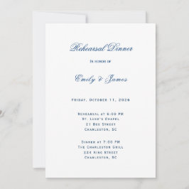 Blue and White Wedding Inbjudningar