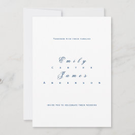 Blue and White Wedding Invitation Inbjudningar