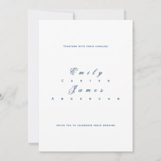 Blue and White Wedding Invitation Inbjudningar