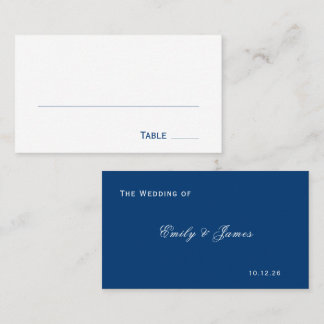 Blue and White Wedding Placeringskort
