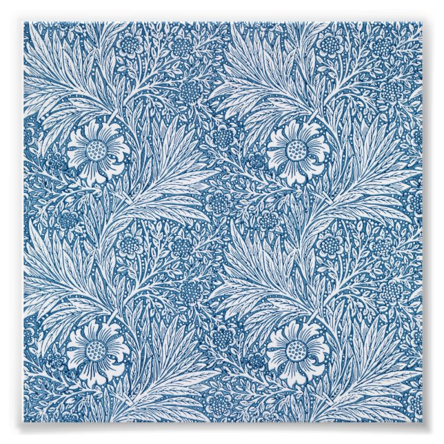 Blue and White William Morris Fototryck (Framsidan)