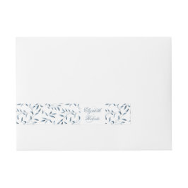 Blue and White Willow Garden Elegant bröllop Etikettband