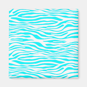 Blue and White Zebra ränder Magnet