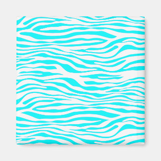 Blue and White Zebra ränder Magnet