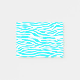 Blue and White Zebra ränder Post-it Block