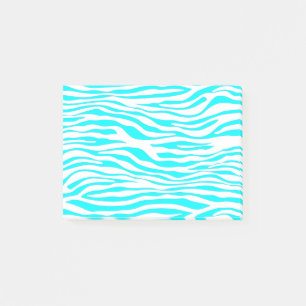 Blue and White Zebra ränder Post-it Block