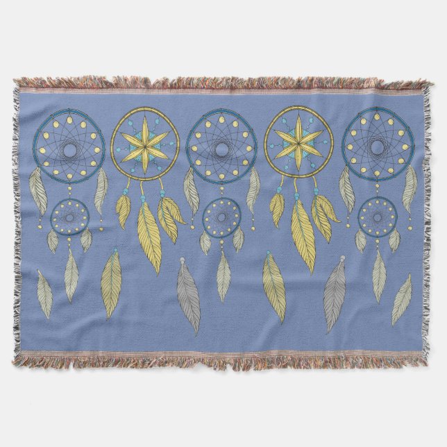 Blue and Yellow Dream Catchers Filt (Framsidan)