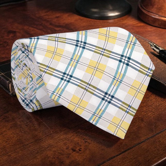 Blue and Yellow Plaid Necktie Tie Slips (Skapare uppladdad)