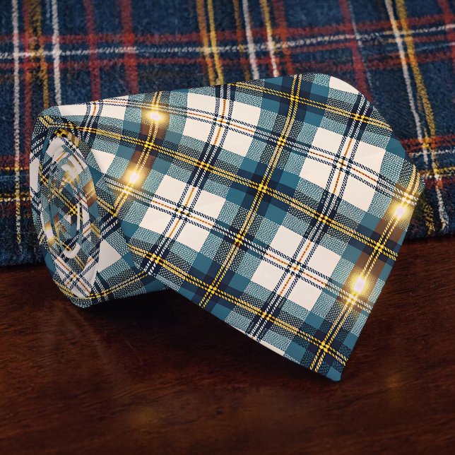 Blue and Yellow Plaid Necktie Tie Slips (Skapare uppladdad)