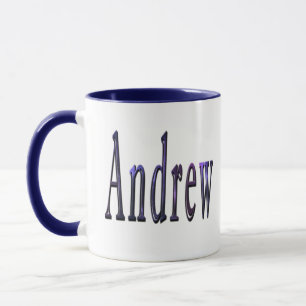 Blue Andrew Namn Logotyp Mugg