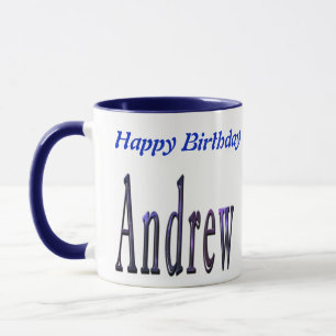 Blue Andrew Namn Logotyp Mugg