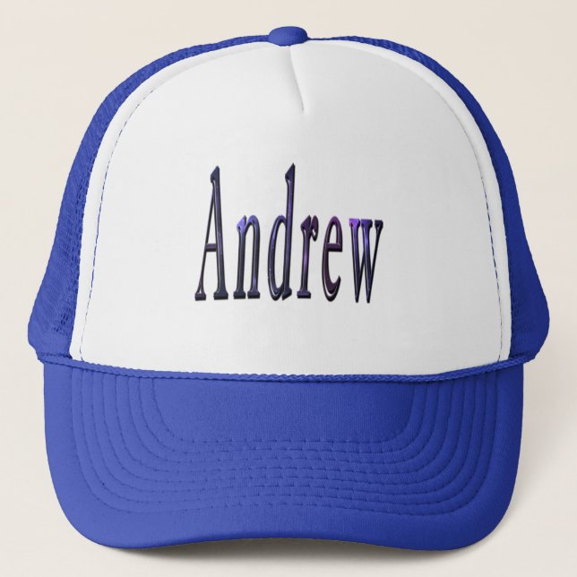 Blue Andrew Namn Logotyp Truckerkeps (Framsida)