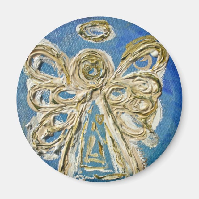 Blue Angel Art Anpassningsbar Magnet Gifts (Framsidan)