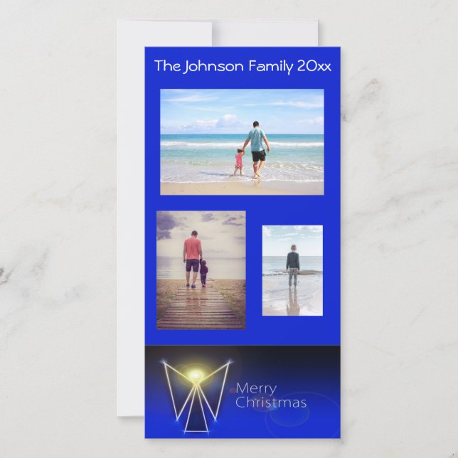 Blue Angel God jul 3 Photo Julkort (Framsida)