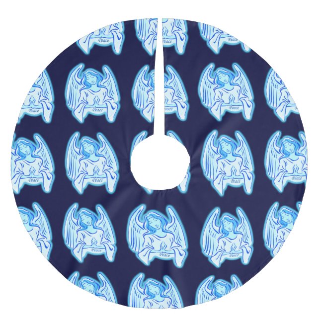 Blue Angel Julgran Skirt Julgransmatta Borstad Polyester (Framsidan)