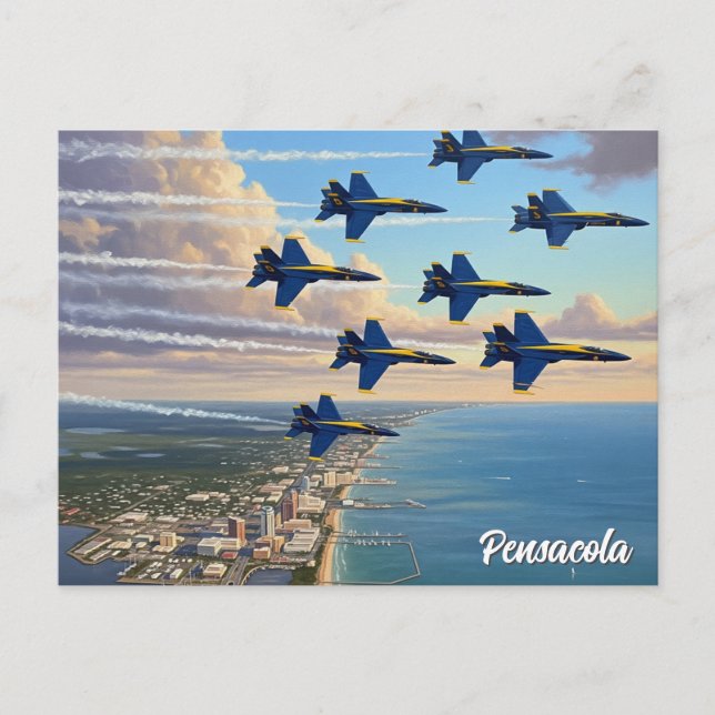 Blue Angels i Pensacola Florida Vykort (Framsida)